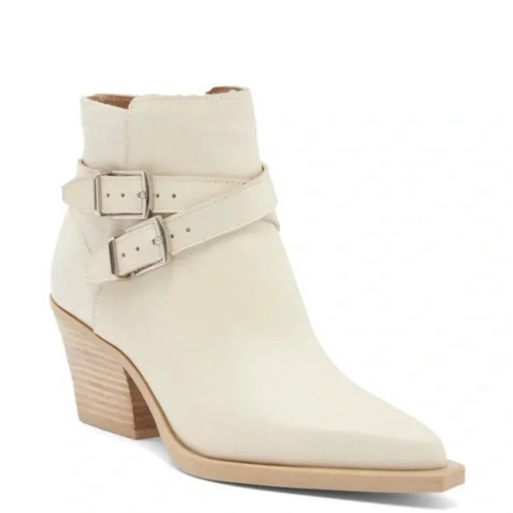 Dolce Vita Ramone genuine ivory leather booties size 6.5 brand new in box